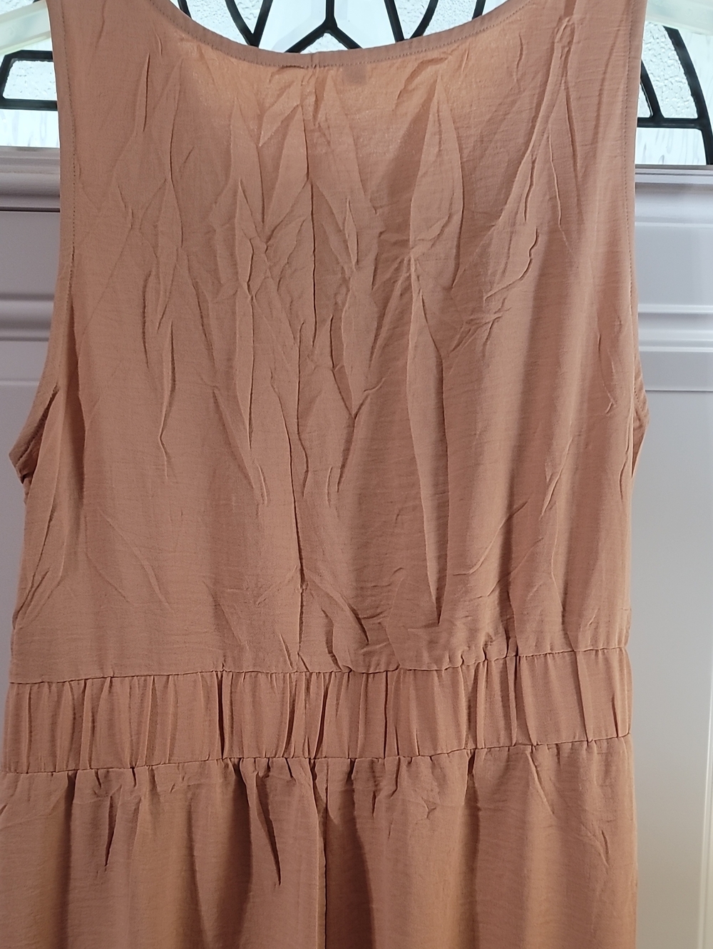 Simplee Apparel Sleeveless Wide-Leg V-Neck Jumpsuit in Taupe - Picture 11 of 11